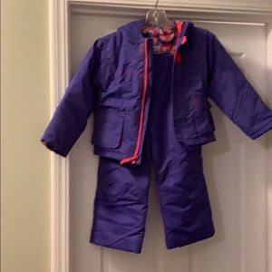 Girls size 4 ski pants and coat